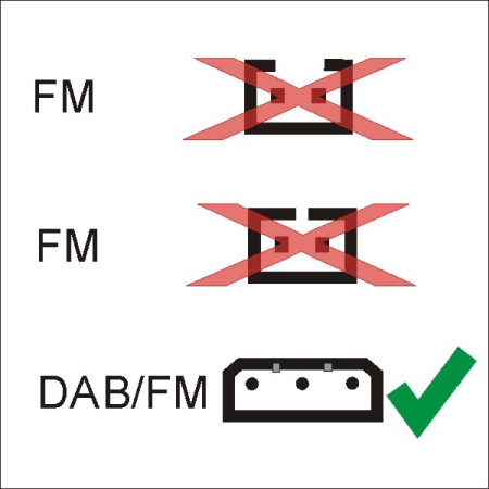 Preview: UKW/DAB Wurfantenne für Sony Musikanlagen, 3polig